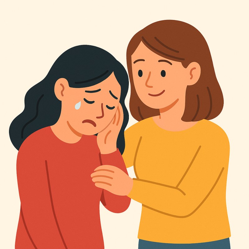a shoulder to cry on